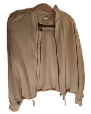 Melrose And Market Women's Small Tan Cute Soft And Light Little Track Jacket
