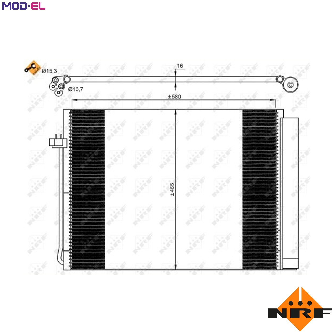Air Con Condenser fits BMW X5 F15 2.0 15 to 18 N20B20A AC Conditioning NRF New - Image 16