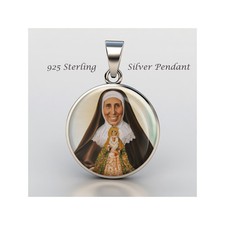 Saint Maria De La Purisima De La Cruz 925 Sterling Silver Christian Medal