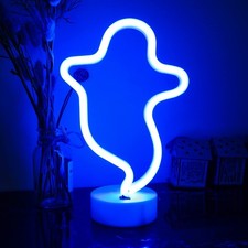 Led Neon Sign Art Decorative Lights Neon Night Lights with Holder Base Table ...
