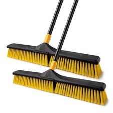 24 inch Push Broom Brush Stiff Bristles Heavy-Duty Outdoor Commercial for Cle...