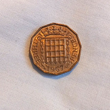 1967 Elizabeth II British Threepence Coin Great Condition Jb25