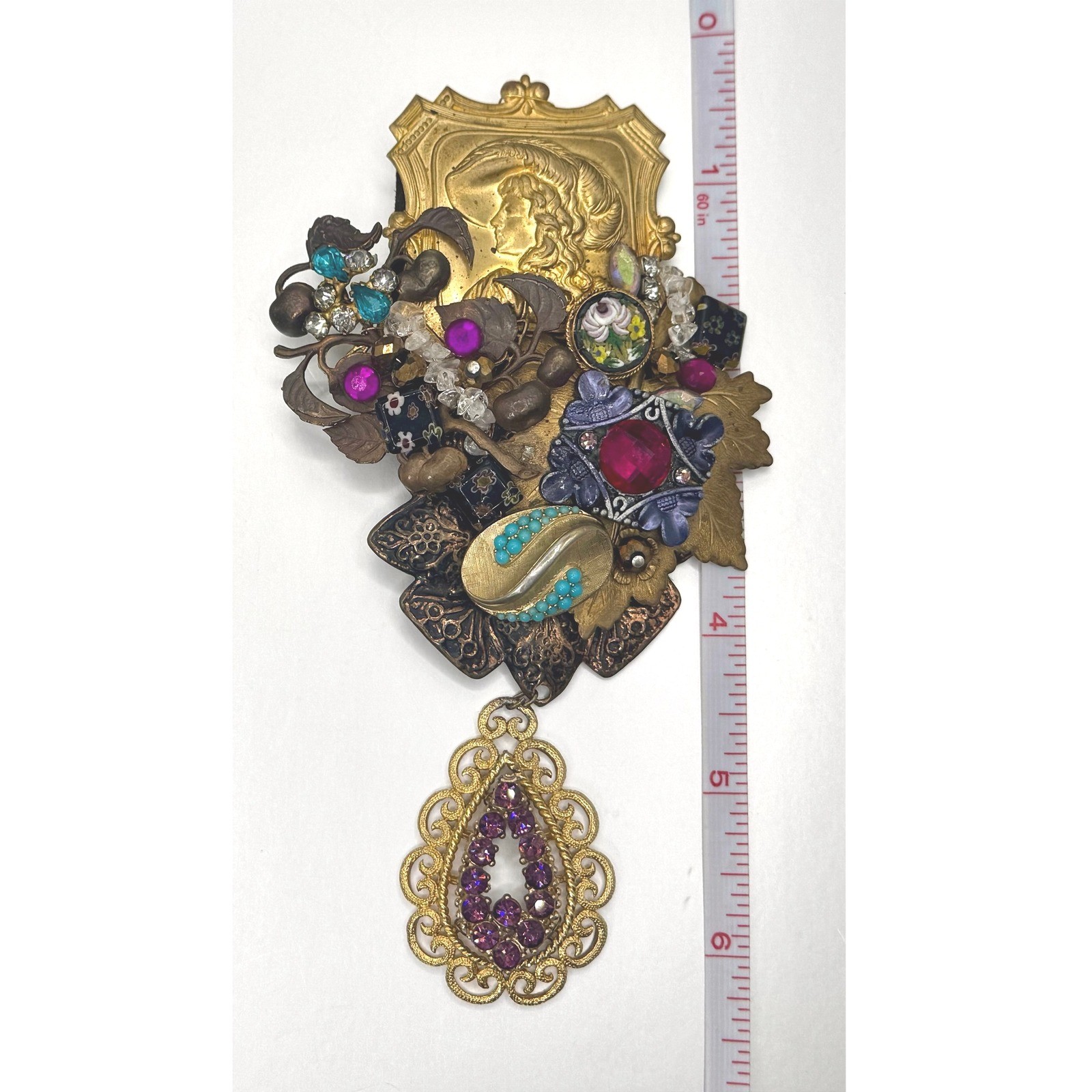 Sarah Jane signed assemblage statement pendent. V… - image 7