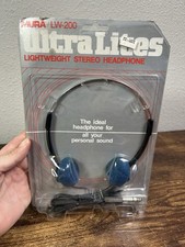 Vintage MURA LW-200 Ultra Lites, 3.5mm Plugs Headphones NEW NOS
