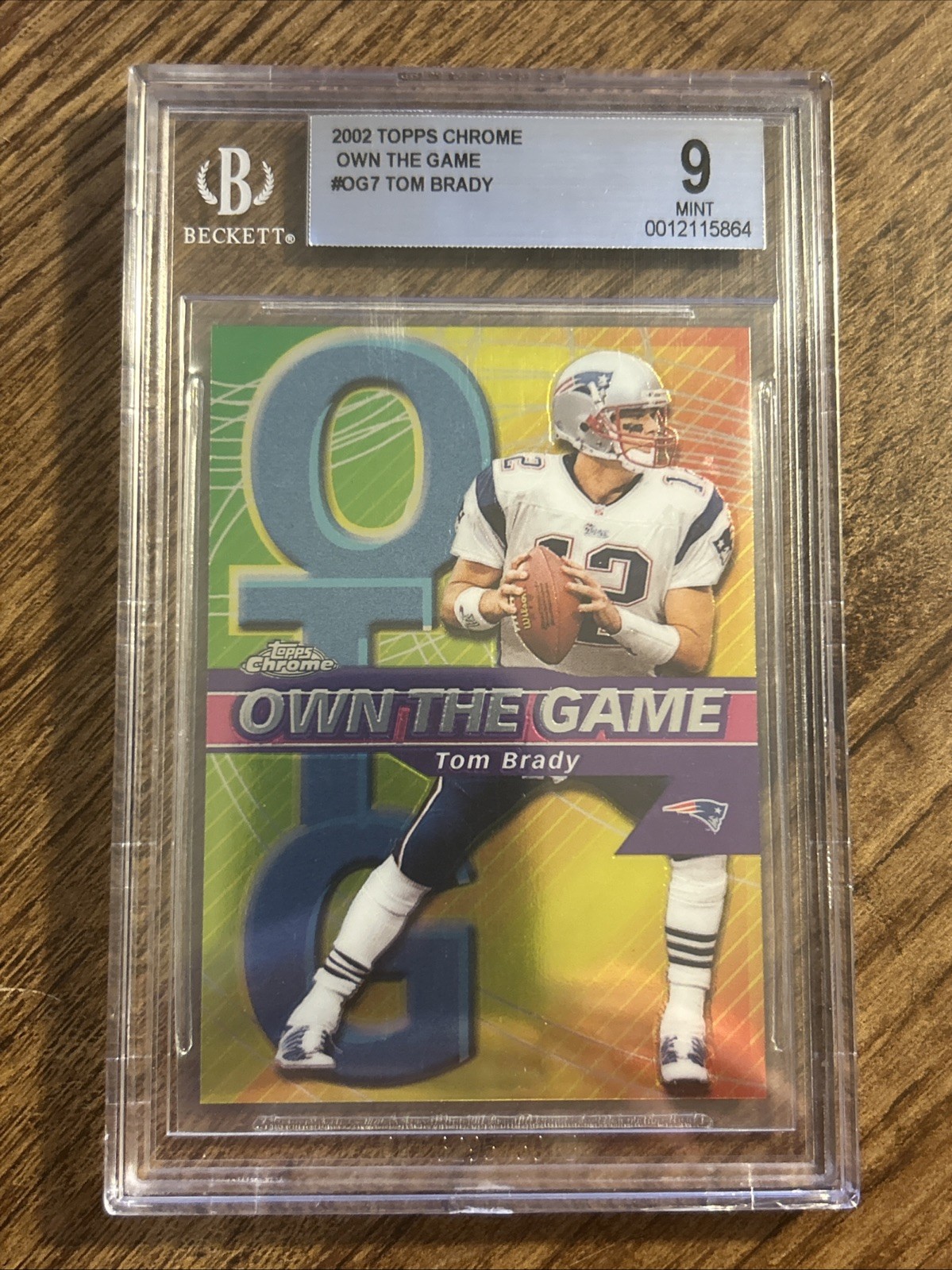 2002 Topps Chrome Own The Game Tom Brady #OG-7 BGS 9 MINT Buccaneers Pats
