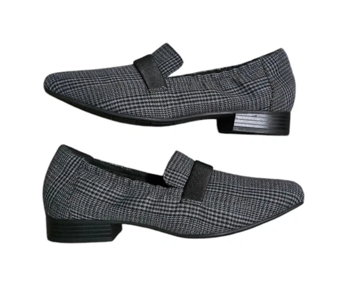 Scarpe mocassino donna Clarks Collection Tilmont taglia US 10W nero grigio a quadri