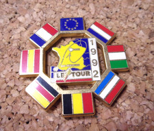 Pin's " Tour de France 1992 "- compétition - cyclisme - drapeaux - Starpin's