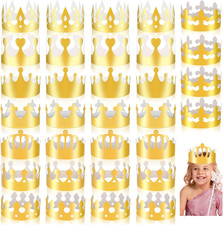Gold Paper Crowns, Birthday King Crown, Paper Prince Princess Foil Party Crowns