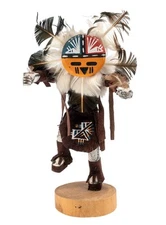 Sunface Kachina Doll Dawa Tawa 12in Signed 617.152 K.Y. Hopi/Navajo