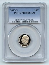 2013 S 10C Clad Roosevelt Dime PCGS PR70DCAM