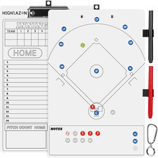 Magnetic Baseball Coach Clipboard, Dry Erase Coach Lineup Board, Premium Tactica