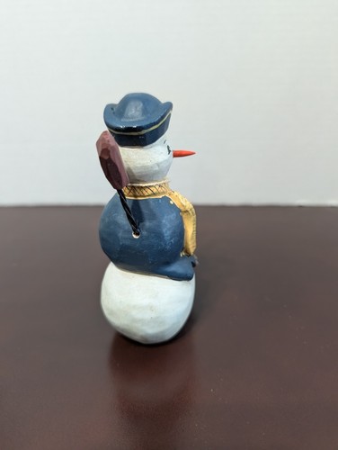 Primitive Folk Art Snowman Linda S. Stang (2002) Rustic Winter Decor - Picture 3 of 5
