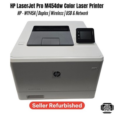 HP LaserJet Pro M454dw Color Laser Printer | Duplex | Wireless | USB & Network