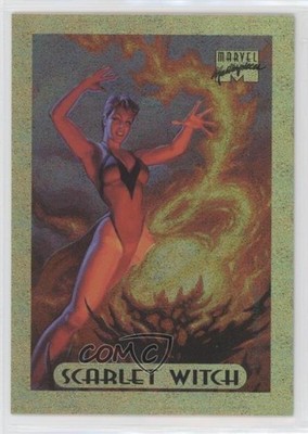 1994 Fleer Marvel Masterpieces Limited Edition Holofoil Gold Scarlet Witch 01v6