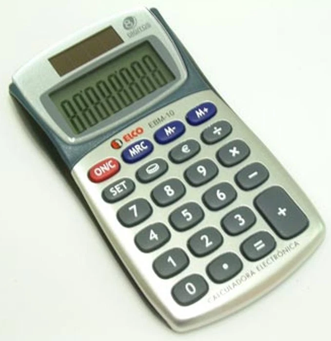 CALCULADORA ELCO EBM10 EURO CONVERSOR SOLAR 8 DIGITOS BD4908