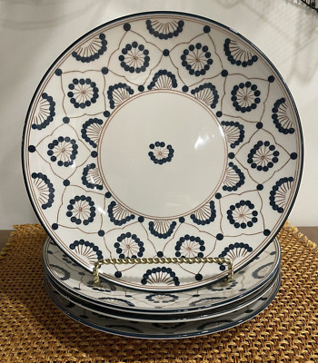 Thomas O'Brien  Vintage Modern  Dinner Plates 11 1/4'' Porcelain Set of 4 NICE!