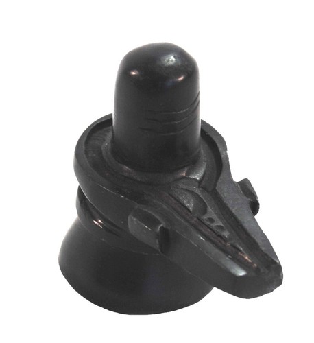 3'' Black Marble Shiva Lingam Shivling Puja mahadev hindu Shivling Yoni Base Poo - Picture 3 of 4
