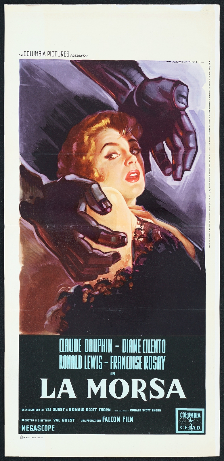 Locandina originale film La morsa (1960) - Regia di Val Guest