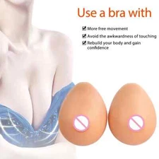 Realistic Boobs Self Adhesive Silicone Breast Forms Crossdresser Transgender Lot
