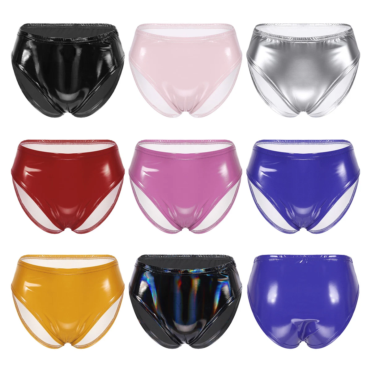 US Women's Shiny Shorts Bottoms High Cut Briefs Dance Underwear Shorts Hot  Pants