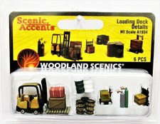 HO Scale Woodland Scenics A1934 Loading Dock Details 6 pcs