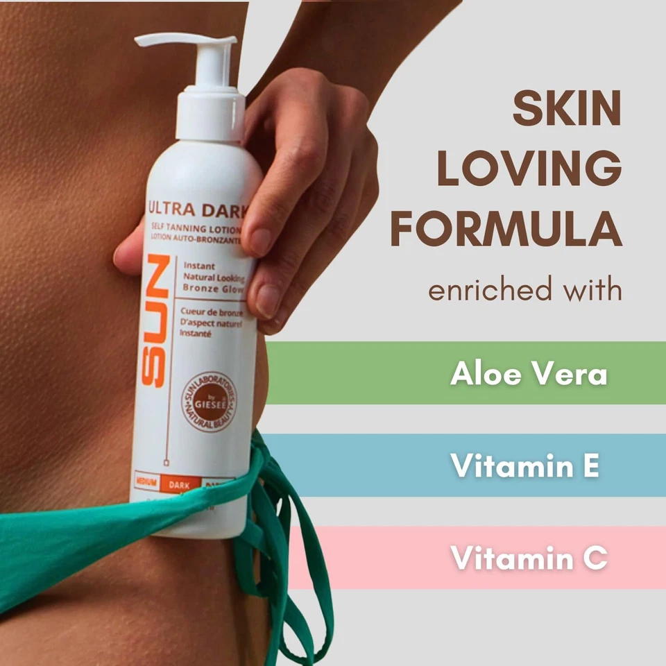 Loção Bronzeadora Ultra Escura Sem Sol 8 oz - Loção Bronzeadora Premium para G... - Imagem 4 de 4