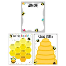 Creative Teaching Busy Bees Classroom Essentials 3-chart Pack (CTP 10824)