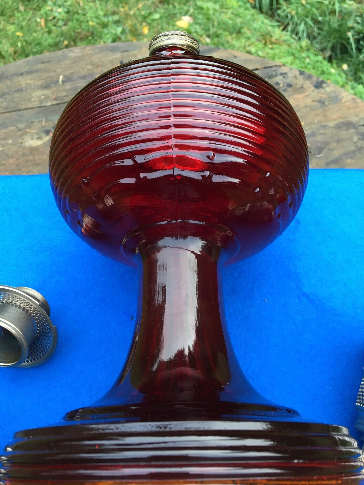 19371938 Aladdin Oil Lamp B83 Ruby Crystal Beehive eBay