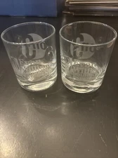 TWO Evan Williams Bourbon Experience No3 Whiskey Rock Glass