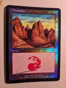 MTG - Mountain #343 - FOIL - Onslaught - Vintage Basic Land - Excellent / NM