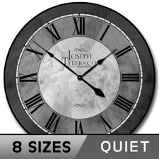 Grand Estate Gray Clock, large wall clock, Ul...