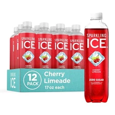 Sparkling Ice, Cherry Limeade Sparkling Water, Zero Sugar Flavored Water, with V