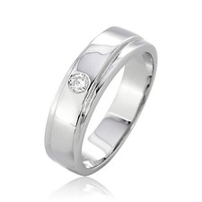 18K White Gold Natural Diamond Ring G-Color Fine Jewelry Solitaire 0.09ct Bridal