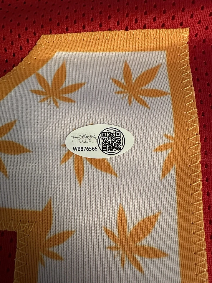Camiseta deportiva firmada por Josh Gordon Custom Weed 420 de los Kansas City Chiefs de la NFL auténtica por la JSA Foto 4 de 4