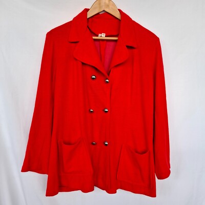 70er Jahre rotes Sakko Blazer Medium