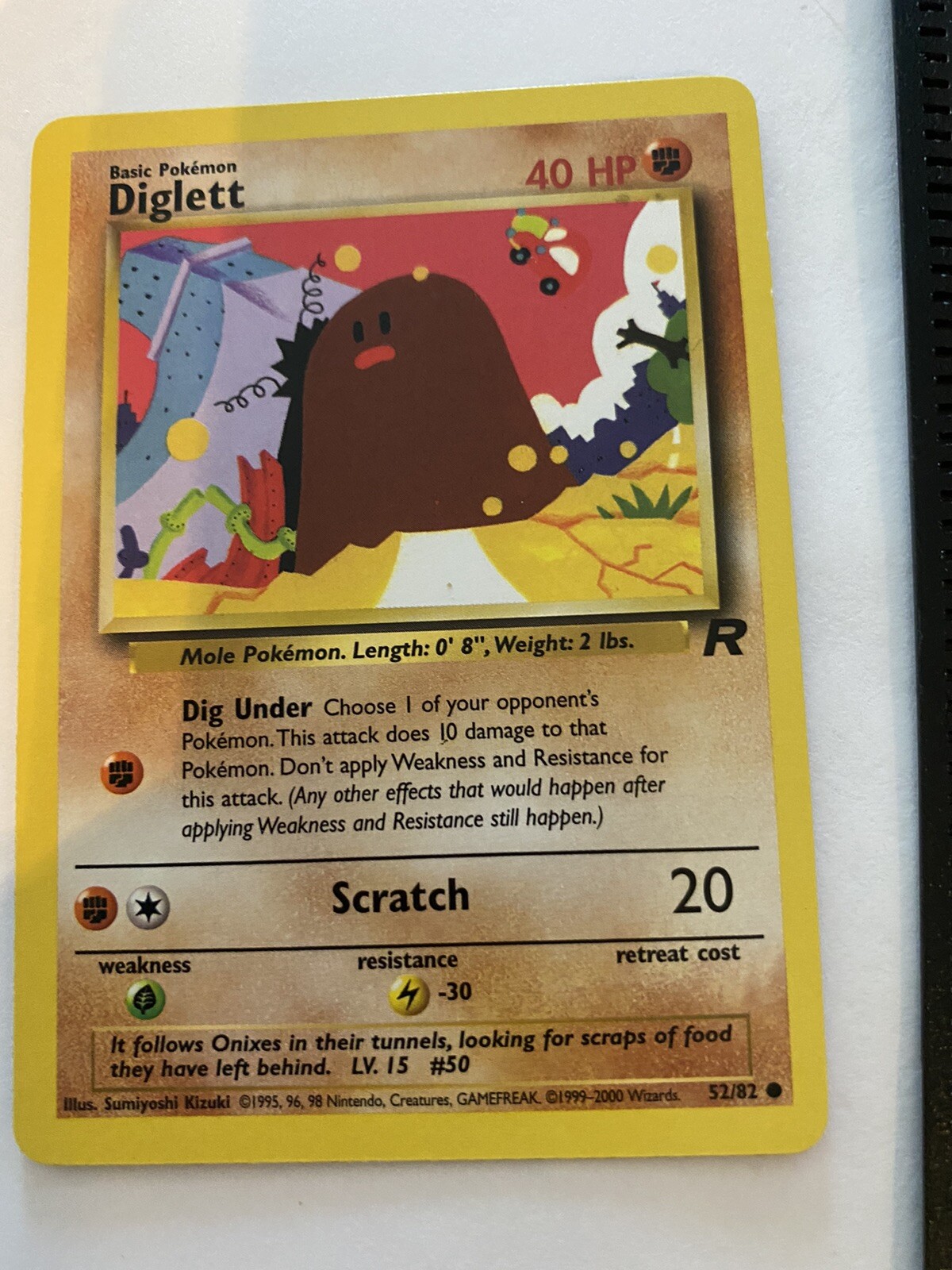 Diglett 1st Edition 52/82 Team Rocket, Near Mint, 1999-2000 Pokemon