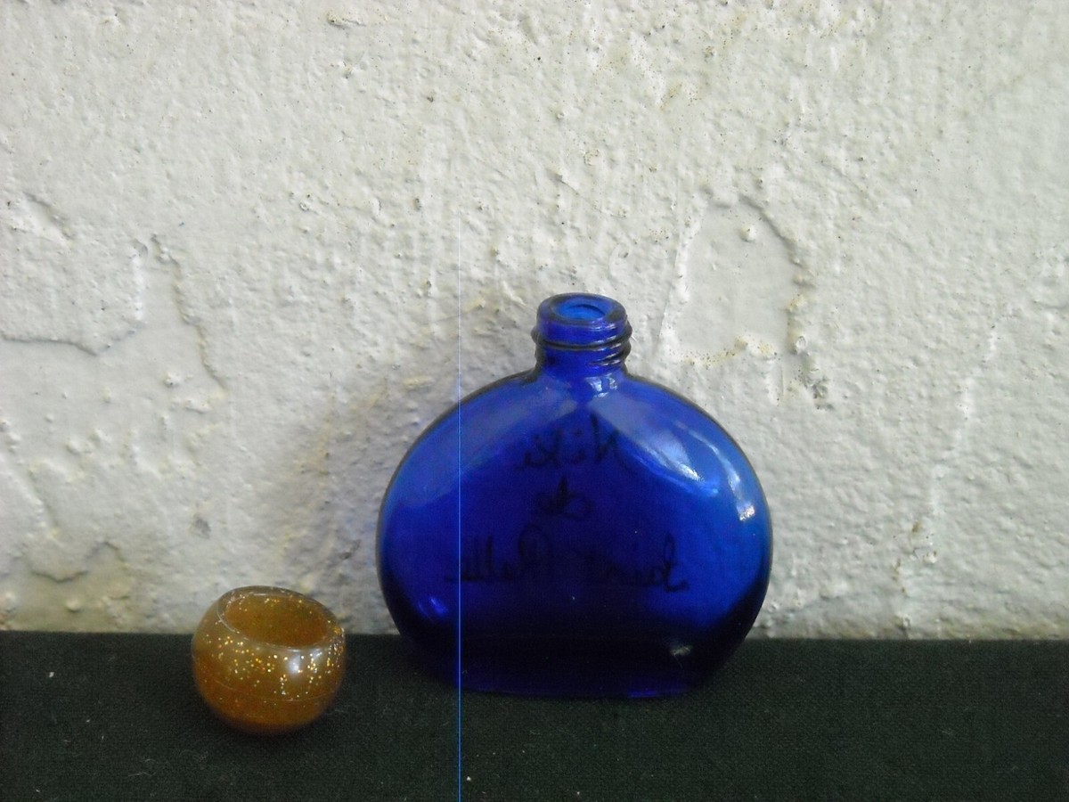 Vintage Niki de Saint Phalle Cobalt Blue Miniature Perfume Bottle