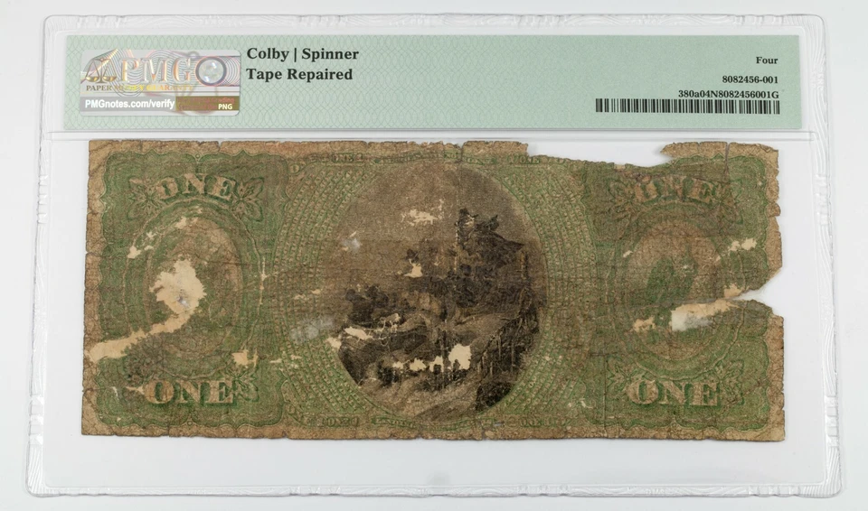 1863 $1 Manufacturers NB of Providence, RI Fr #380a Graded by PMG as Good 4 Net - Image 2 of 3