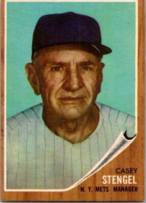 1962 Topps CASEY STENGEL New York Mets #29 EX/MT Condition O/C (3)