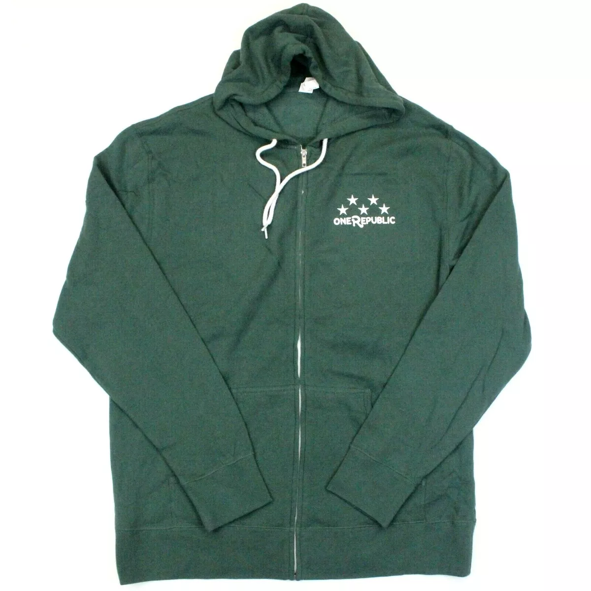 OneRepublic 5 Star Logo Full-Zip Hoodie - Green - 2XL