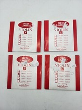Lot Vintage Red Label Violin Strings A/D/E/G 1/8 Size NOS Super Sensitive 13