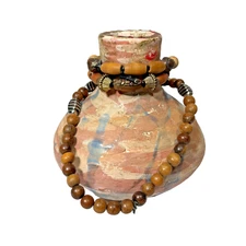 Clay Pot Folk Art Pottery Water Vessel Vase Jug Hand Crafted