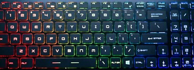 New Backlit Crystal Clear RGB Keyboard US English UI MSI GL62 GL62M GL72 GL72M #