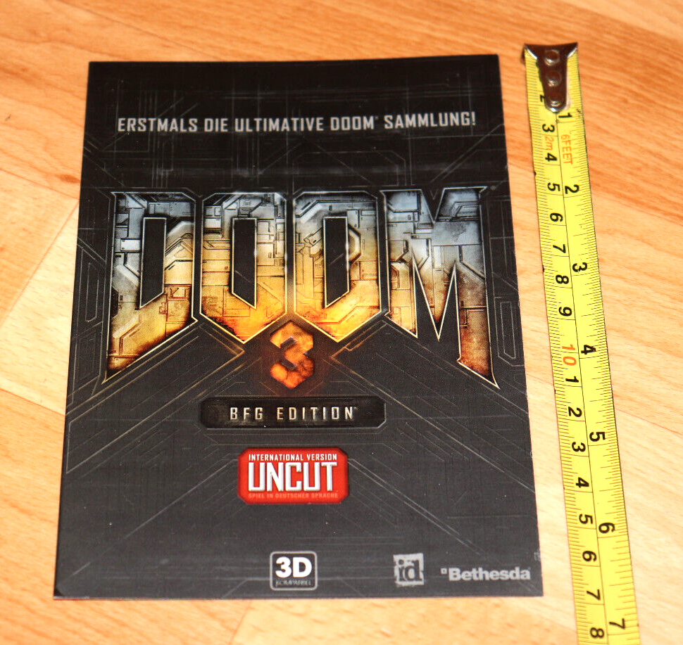 Doom 3 BFG Edition Promo Ad / Flyer PlayStation 3 Xbox 360