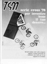 advertising Pubblicità  MOTO TGM  CROSS  1978- MOTOITALIANE  MOTOCROSS EPOCA