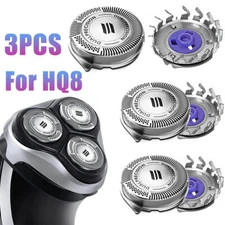 3PCS HQ8 Replacement Heads for Philips Norelco Aquatec Shavers Razor Heads New