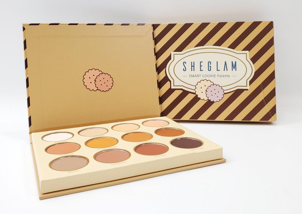 SHEGLAM Smart Cookie Lidschatten Palette – 12 Hochpigmentierte Farben, Warme Brauntöne & Orange, Tierversuchsfrei