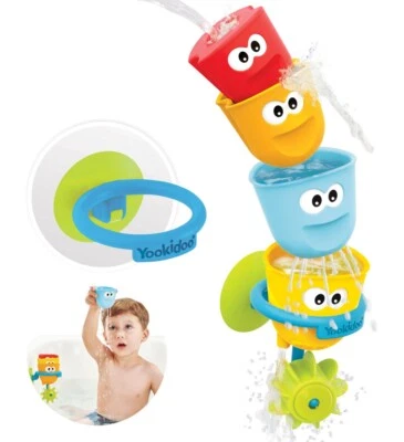 YOOKIDOO® Becherset mit Wasserrad für die Badewanne Badewannenspielzeug Spielzeug Wanne