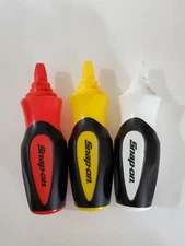 Snap on Tools 3 Pack FOOD SAFE Squeeze Bottles Condiments plastic W/caddy NEW!!!