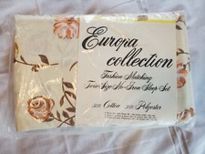 VTG Europa Collection Fashion Twin Sleep Set Fitted Flat Bed Sheet Floral Rose